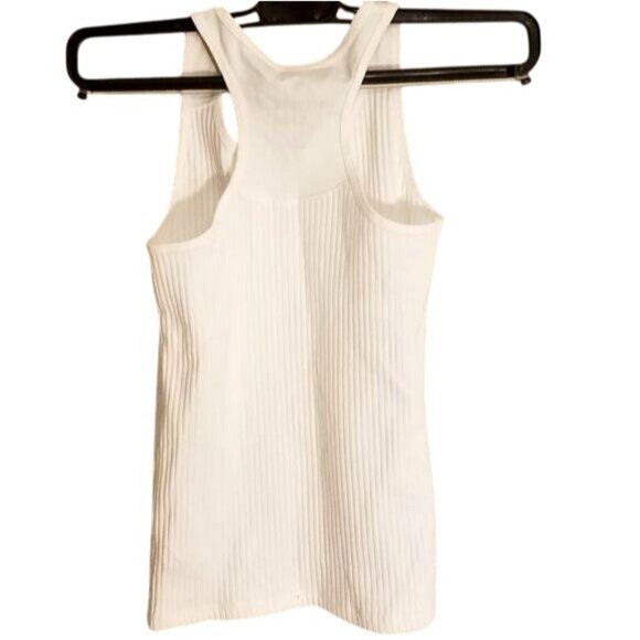 Abercrombie Kids Ribbed White Tank Top size 7/8 undershirt - Picture 2 of 2